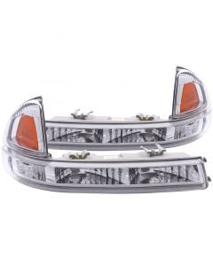 ANZO 1997-2004 Dodge Dakota Euro Parking Lights Chrome w/ Amber Reflector buy in USA