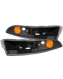 ANZO 1993-2002 Chevrolet Camaro Euro Parking Lights Black w/ Amber Reflector buy in USA