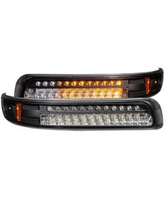 ANZO 1999-2002 Chevrolet Silverado 1500 LED Parking Lights Black w/ Amber Reflector buy in USA