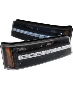 ANZO 2003-2006 Chevrolet Silverado 1500 LED Parking Lights Black w/ Amber Reflector buy in USA