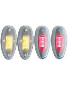 ANZO 1999-2014 Chevrolet Silverado 3500 LED Fender Light Kit Clear 2pc Amber / 2pc Red buy in USA