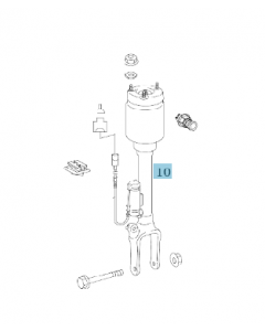 Original Mercedes-Benz Luftfederbein Airmatic M-/GLE-Klasse 164 Vorderachse TAUSCHTEIL A164320601380 buy in USA