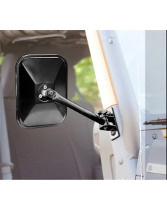 Rugged Ridge 97-18 Jeep Wrangler Black Rectangular Quick Release Mirror buy in USA