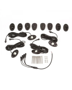 Rugged Ridge 07-18 Jeep Wrangler JK White 4-Piece LED Rock Light Kit buy in USA