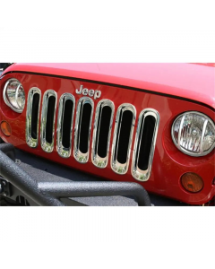 Rugged Ridge Grille Inserts Chrome 07-18 Jeep Wrangler buy in USA