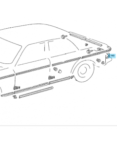 Original Mercedes-Benz Zierleiste unter Heckleuchte links E-Klasse 123 A1236900762 buy in USA