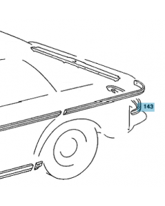 Original Mercedes-Benz Zierleiste unter Heckleuchte links Chrom W123 A1236900962 buy in USA