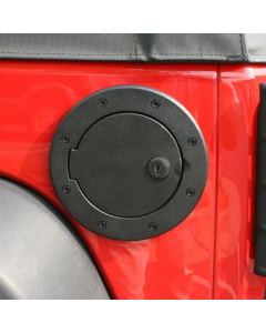 Rugged Ridge Locking Gas Cap Door Black Alum 07-18 Jeep Wrangler JK buy in USA