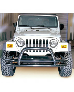 Rugged Ridge 3-In Dbl Tube Front Bumper w/ Hoop 76-06 CJ / Jeep Wrangler buy in USA