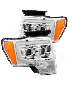 AlphaRex 09-14 Ford F-150 LUXX LED Proj Headlights Plank Style Chrome w/Activ Light/Seq Signal/DRL buy in USA