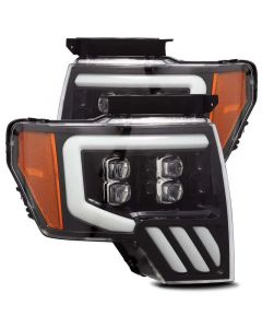 AlphaRex 09-14 Ford F-150 NOVA LED Proj Headlights Plank Style Gloss Black w/Activ Light/Seq Signal buy in USA