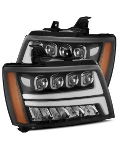 AlphaRex 07-13 Chevy Avalanche NOVA LED Proj Headlights Plank Style Gloss Black w/Activ Light/DRL buy in USA