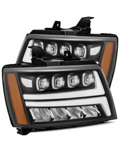 AlphaRex 07-13 Chevy Avalanche NOVA LED Proj Headlights Plank Style Matte Black w/Activ Light/DRL buy in USA