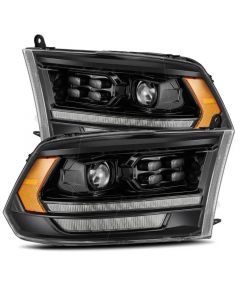 AlphaRex 09-18 Dodge Ram 1500HD PRO-Series Proj Headlights Plank Style Alpha Black w/Seq Signal/DRL buy in USA