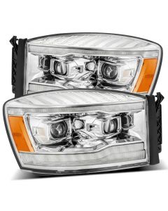 AlphaRex 06-08 Dodge Ram 1500HD LUXX LED Projector Headlights Plank Style Chrome w/Seq Signal/DRL buy in USA