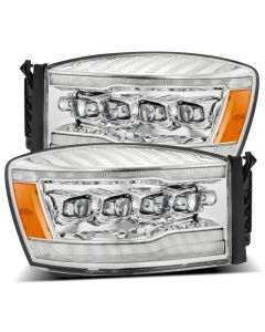 AlphaRex 06-08 Dodge Ram 1500HD NOVA LED Proj Headlights Plank Style Blk w/Seq Signal/DRL/Amber LED buy in USA