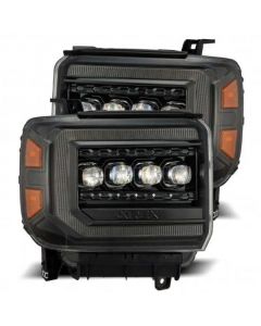 AlphaRex 14-18 GMC Sierra NOVA LED Proj Headlights Plnk Style Alpha Blk w/Activ Light/Seq Signal/DRL buy in USA