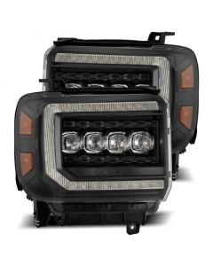 AlphaRex 14-18 GMC Sierra NOVA LED Proj Headlights Plank Style Black w/Activ Light/Seq Signal/DRL buy in USA