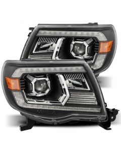 AlphaRex 05-11 Toyota Tacoma PRO-Series Projector Headlights Plank Style Design Black w/DRL buy in USA