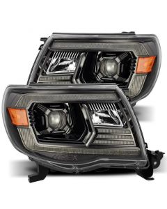 AlphaRex 05-11 Toyota Tacoma LUXX LED Projector Headlights Plank Style Alpha Black w/Activ Light/DRL buy in USA