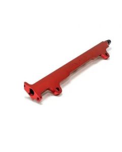 AMS Performance 08-15 Mitsubishi EVO X CNC Machined Aluminum Fuel Rail w/Pulsation Dampener - Red buy in USA