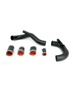 AMS Performance 08-15 Mitsubishi EVO X Lower I/C Pipe Kit for Stock Flange - Black Powder Coat buy in USA