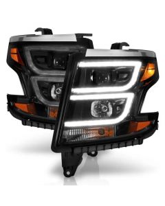 ANZO 2015-2020 Chevy Tahoe Projector Headlights Plank Style Black w/DRL buy in USA