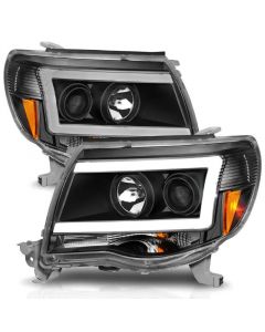 ANZO 05-09 Toyota Tacoma Projector Light Bar Style Headlights w/ C Light Bar buy in USA