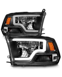 ANZO 2009-2020 Dodge Ram 1500 Full LED Square Projector Headlights w/ Chrome Housing Black Amber buy in USA