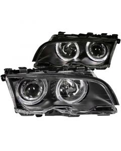 ANZO 1999-2001 BMW 3 Series E46 Projector Headlights w/ Halo Black buy in USA