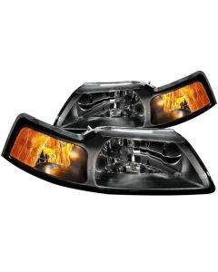 ANZO 1999-2004 Ford Mustang Crystal Headlights Black buy in USA