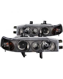 ANZO 1990-1993 Honda Accord Projector Headlights w/ Halo Black 1pc buy in USA