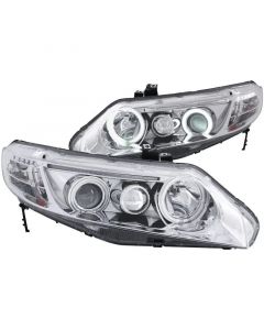 ANZO 2006-2011 Honda Civic Projector Headlights w/ Halo Chrome (CCFL) buy in USA