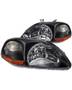 ANZO 1996-1998 Honda Civic Crystal Headlights Black buy in USA