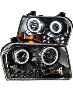 ANZO 2005-2010 Chrysler 300 Projector Headlights w/ Halo Black (Does Not Fit S Models) buy in USA