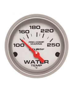 Autometer Water Temp Gauge 2 1/6in 100-200 Degree F Electric Marine Silver buy in USA