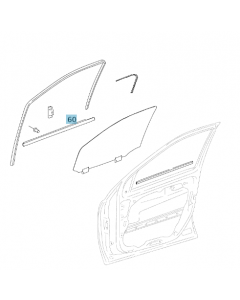 Original Mercedes-Benz Zierleiste Fensterschachtleiste links Chrom M-/GLE-Klasse A1646907380 buy in USA