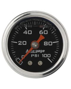 Autometer AutoGage 1.5in Liquid Filled Mechanical 0-100 PSI Fuel Pressure Gauge buy in USA