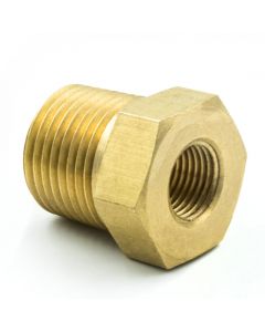 Autometer Brass Adapter Fitting - 3/8in NPT Male - 1/8in NPT Female buy in USA