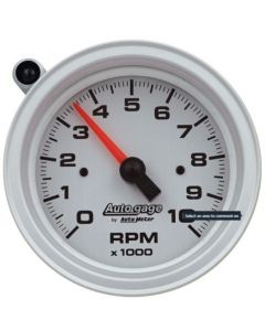 AutoMeter Tachometer Gauge 10K RPM 3 3/4in Pedestal w/Ext. Shift-Light - Silver Dial/Black Case buy in USA