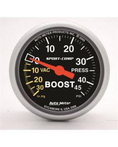 Autometer Sport-Comp 52mm 45 PSI Mechanical Boost Gauge buy in USA