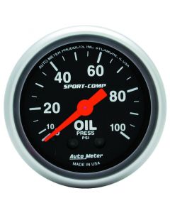 Autometer Sport Comp 52mm Mechanical 0-100 PSI Oil Pressure Gauge buy in USA