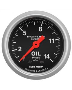 Autometer Sport Comp 52.4 mm Mechanical 0-14 Kg/ Cm2 Oil Pressure Metric Gauge buy in USA