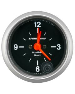 Autometer Sport-Comp 2-1/16in. 12 Hour Analog Clock Gauge buy in USA