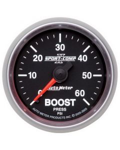 Autometer Sport-Comp II Mechanical 52mm 0-60 PSI Mechanical Boost Gauge buy in USA