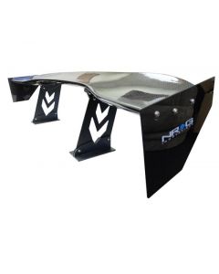 NRG Carbon Fiber Spoiler - Universal (59in.) w/ NRG Arrow Cut Out Stands and Large End Plates buy in USA