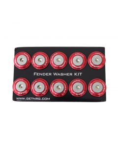 NRG Fender Washer Kit w/Rivets For Plastic (Red) - Set of 10 buy in USA