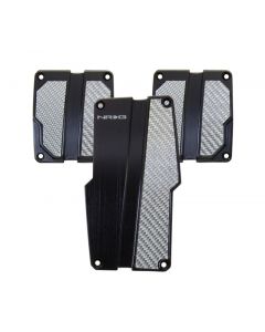 NRG Brushed Aluminum Sport Pedal M/T - Black w/Silver Carbon buy in USA