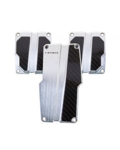 NRG Brushed Aluminum Sport Pedal M/T - Silver w/Black Carbon buy in USA