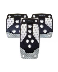 NRG Aluminum Sport Pedal M/T - Black w/Silver Carbon buy in USA